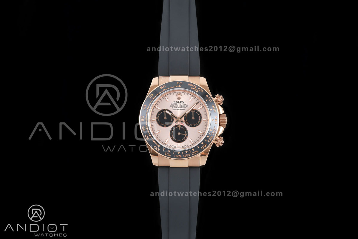 Daytona 126515 QF 1:1 Best Edition RG/Black Dial on Oysterflex Strap JH4131 V18 Weighted (Free Sprung)